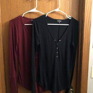 Express Henley Long-Sleeves